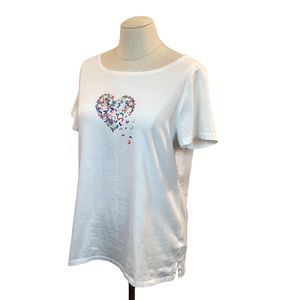 Talbots Cotton TShirt Heart of Birds
